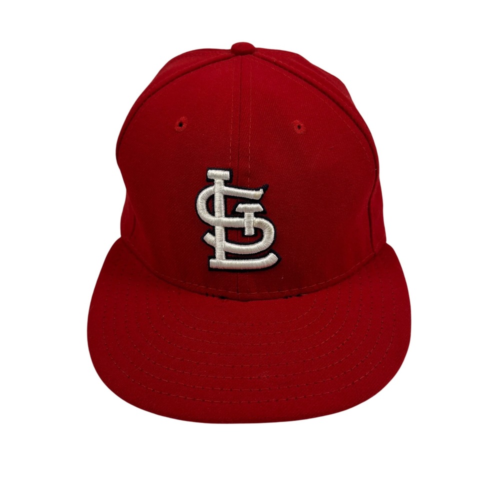 New Era St Louis Cardinals Baseball Cap Red MLB Official On Field‎ Hat Sz 7 1/4